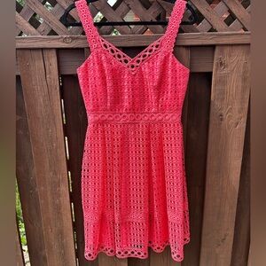 Ever New Melbourne 💛coral eyelet dress size 4